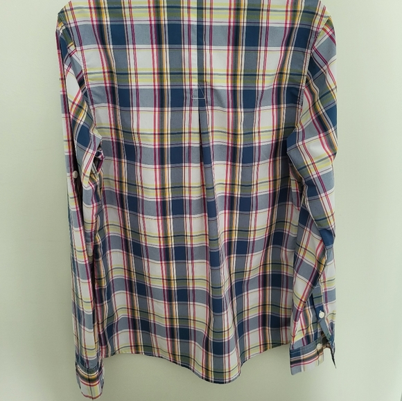 Patagonia Women Size 2 Button Down Long Sleeve Plaid Shirt Top Blouse Roll Tab - Picture 6 of 6